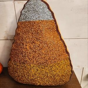 Candy Corn Sparkles Home Pillow